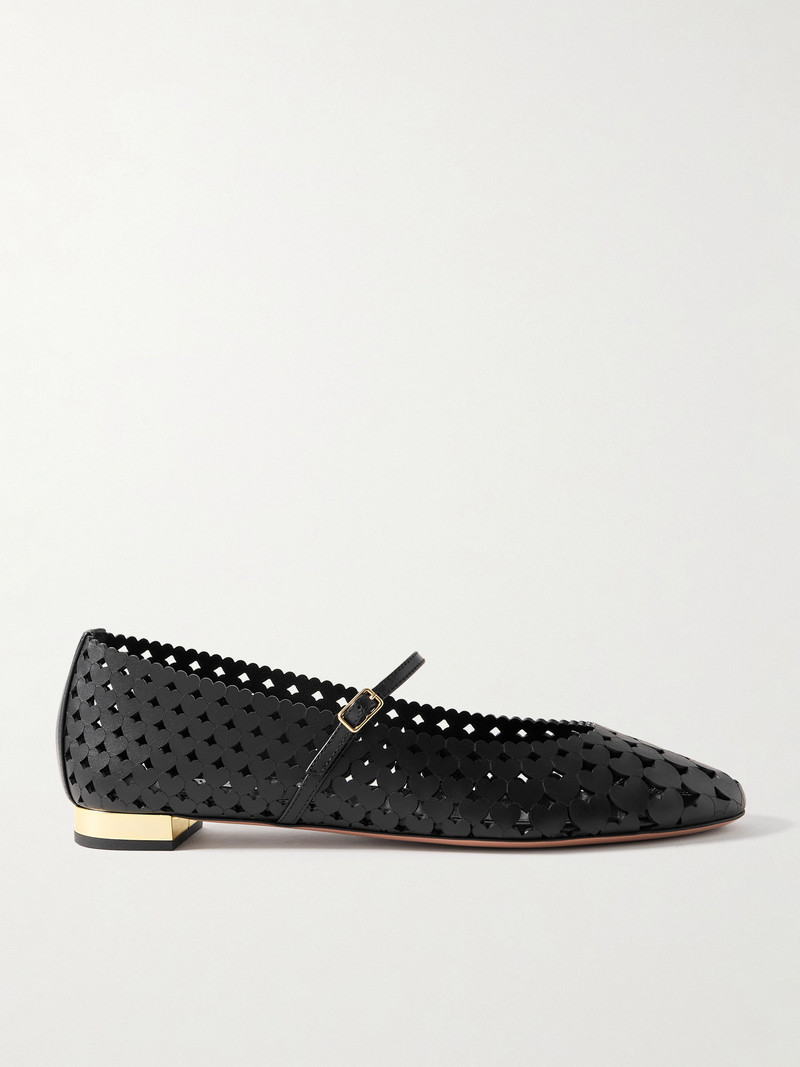 Amourose Cutout Leather Ballet Flats 1
