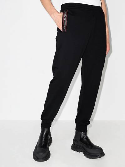 Alexander McQueen logo-tape straight-leg track pants outlook