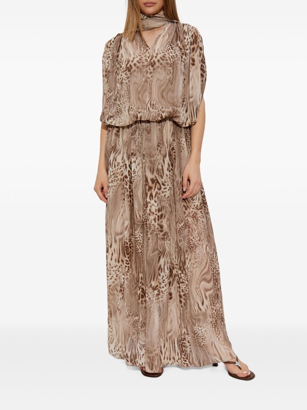 printed chiffon dress - 3