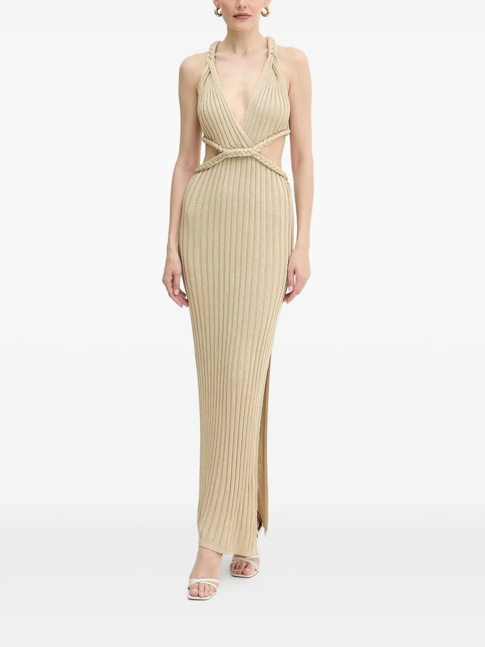 braided cutout maxi dress - 1