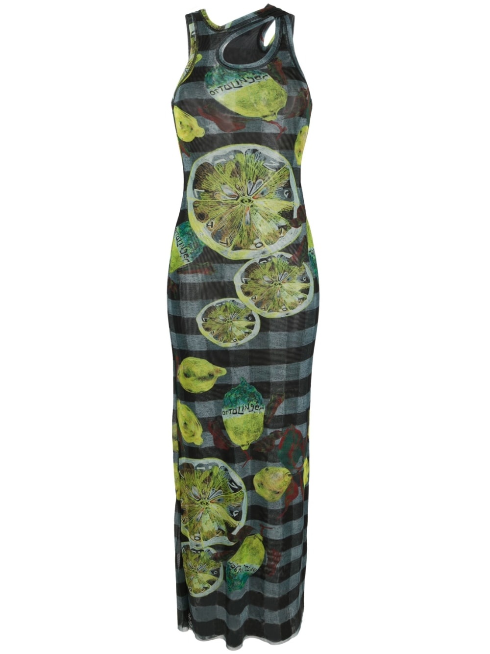 graphic-print maxi dress - 1