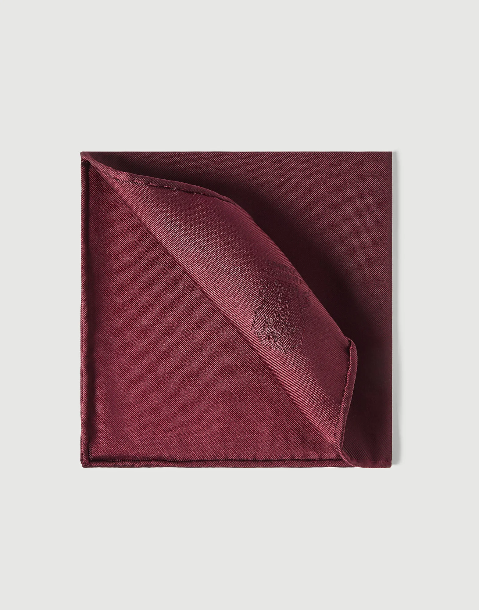 Silk pocket square with printed logo - 1