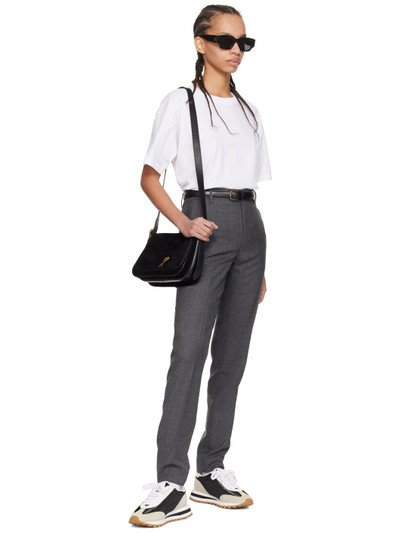 AMI Paris Gray Creased Trousers outlook