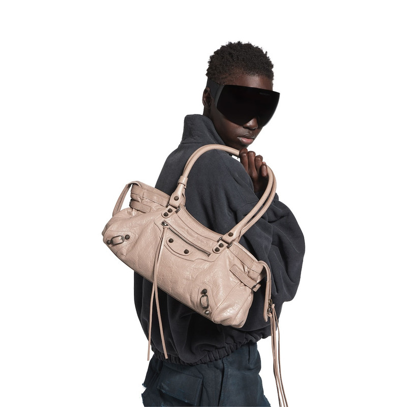 BALENCIAGA Women's Le City Bag East-west in Sesame outlook