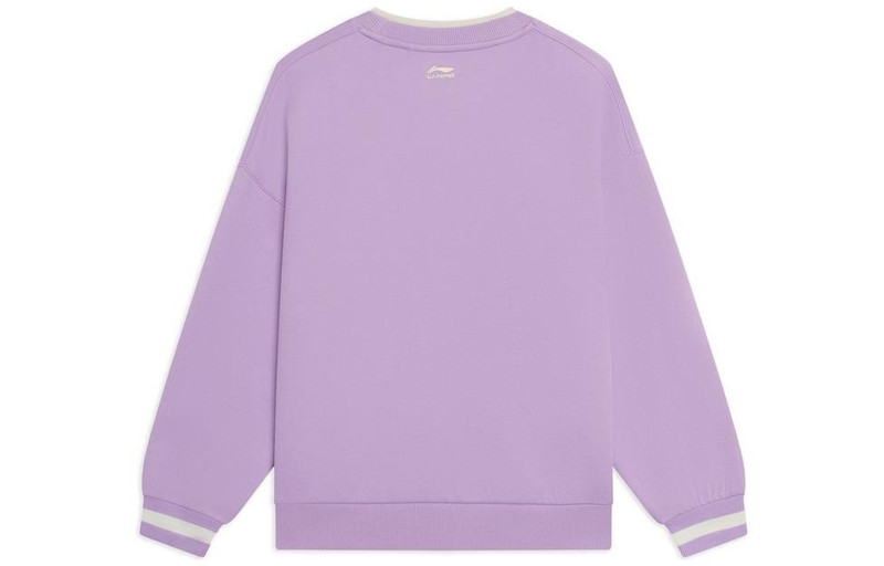 Li-Ning (WMNS) Li-Ning Floral Embroidered Logo Sweatshirt 'Purple' AWDS918-5 outlook
