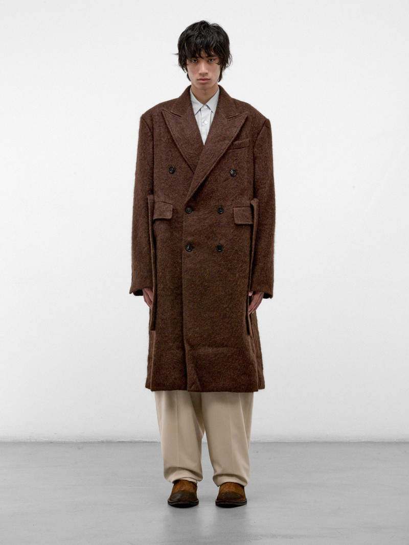 Brown Mohair Double-Breasted Coat 1