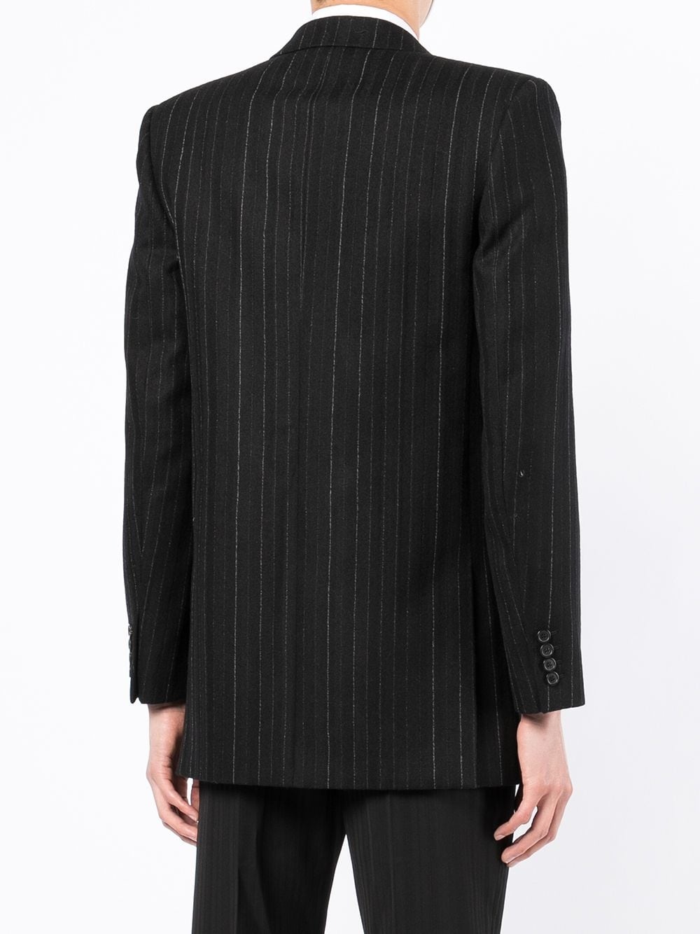 pinstripe double-breasted suit jacket - 4