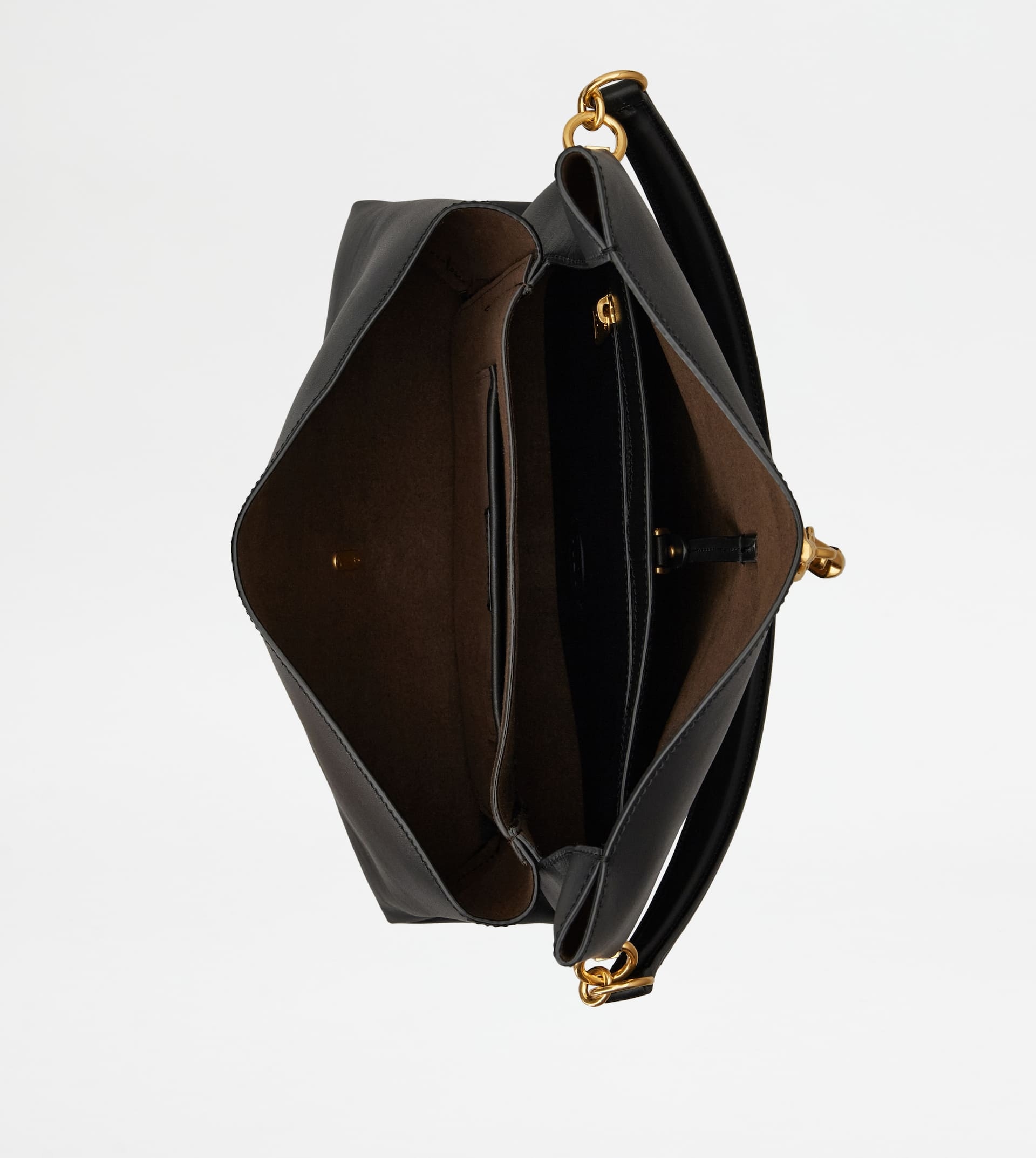 FLAP BAG IN LEATHER MINI - BLACK - 6