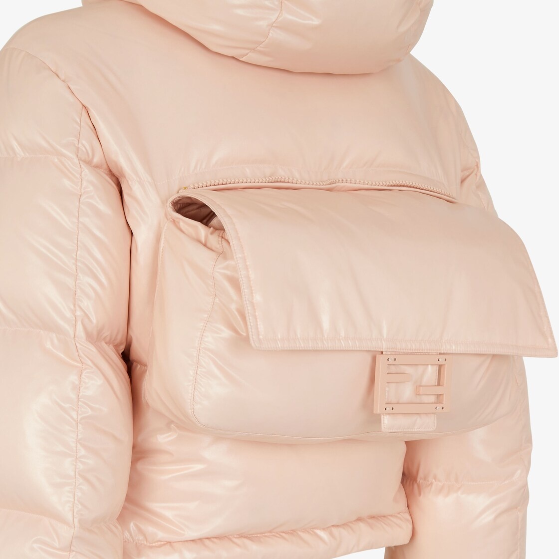 Pink nylon down jacket - 3