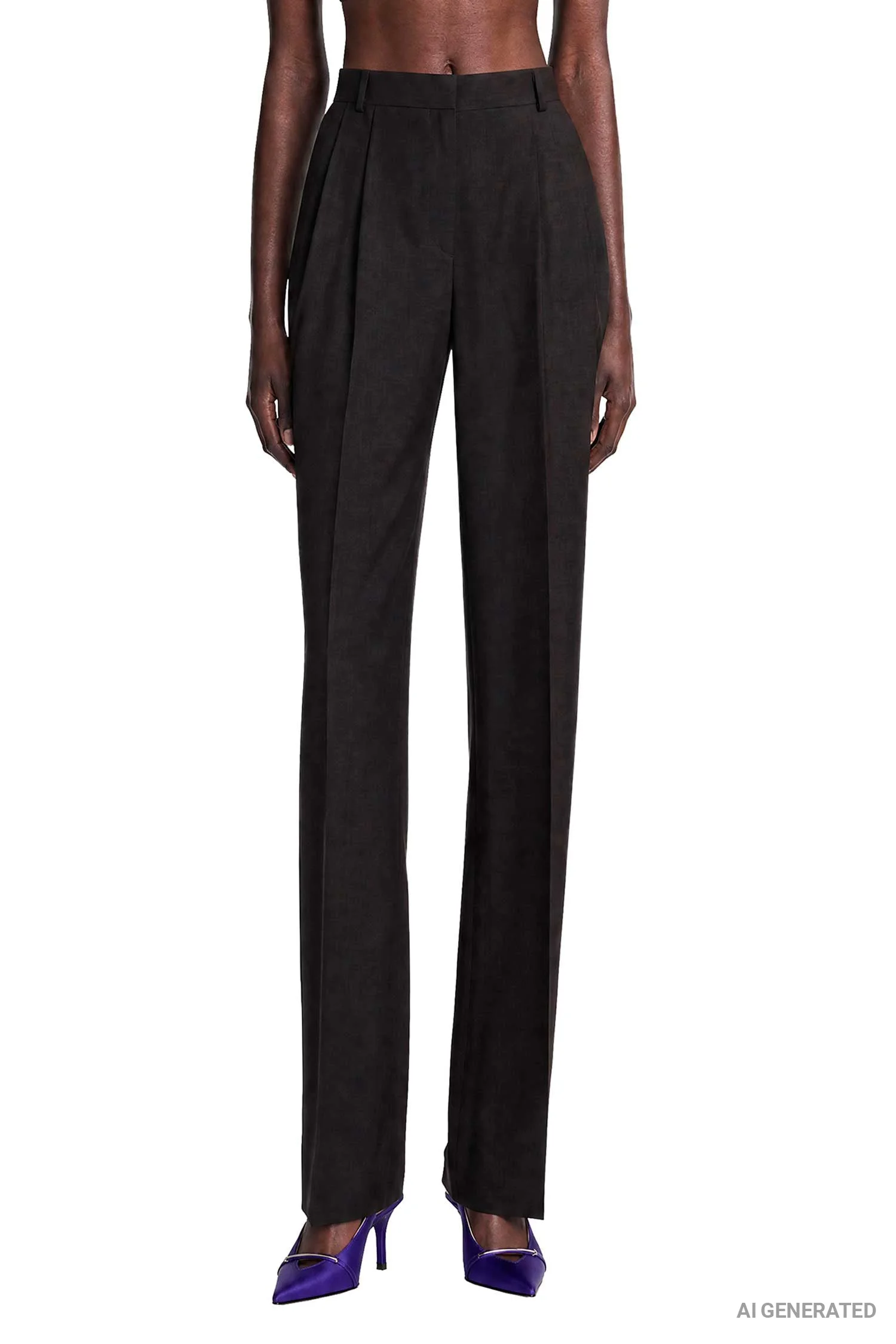 Light Virgin Wool Tailored Trousers - 1