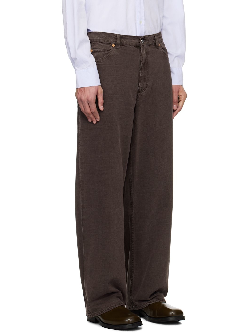 Brown Vast Cut Jeans - 2