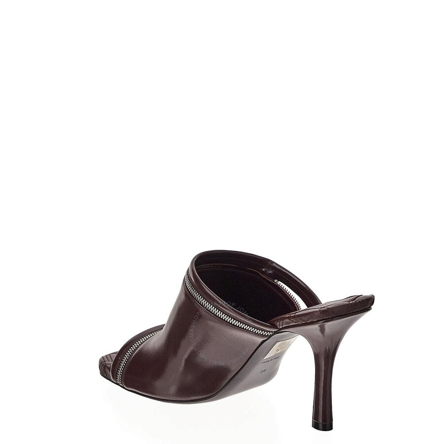 Burberry Leather Zipper Stiletto Mule Sandals - 3