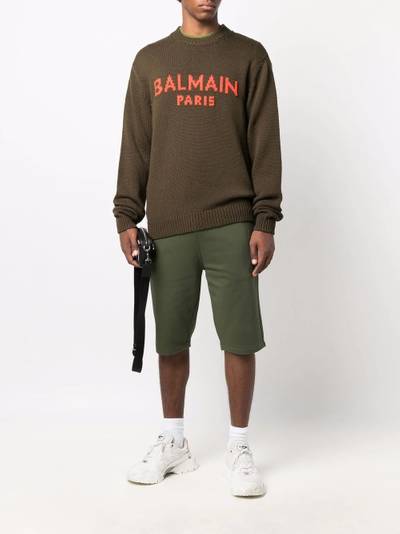 Balmain logo knit jumper outlook