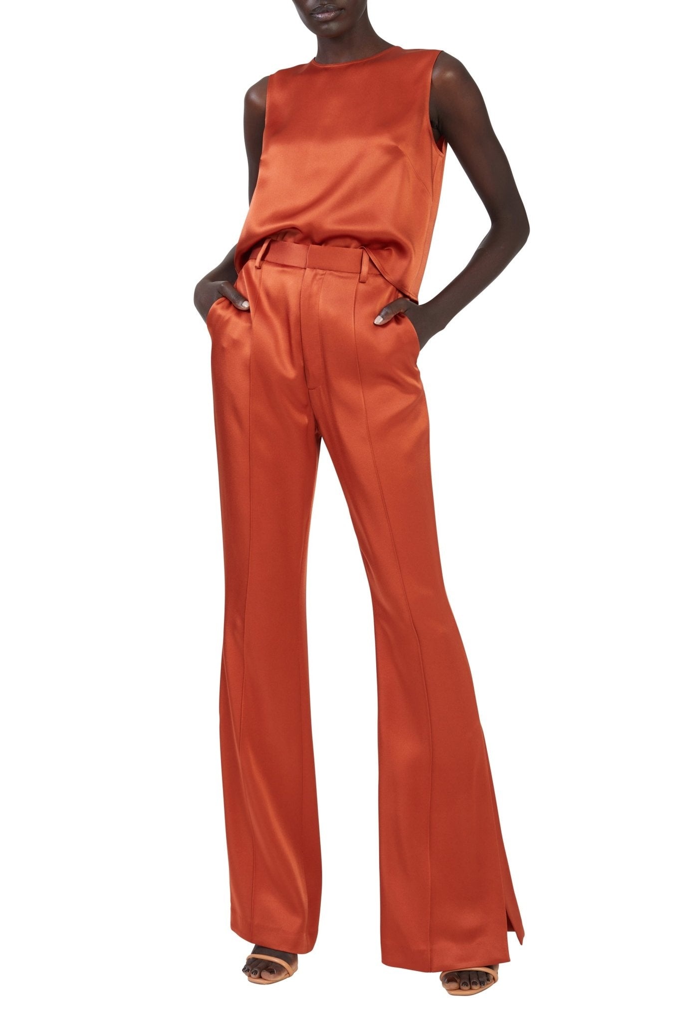 Satin Cropped Tank - 3