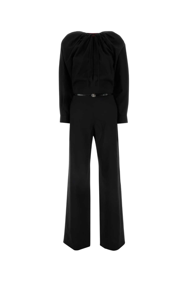 Gucci Women Black Stretch Wool Jumpsuit - 1