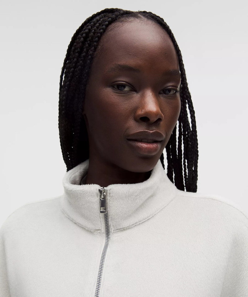 Plush Velour Oversized Half Zip 4