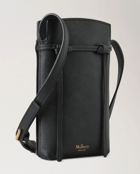 Clovelly Phone Pouch Black Refined Flat Calf - 3