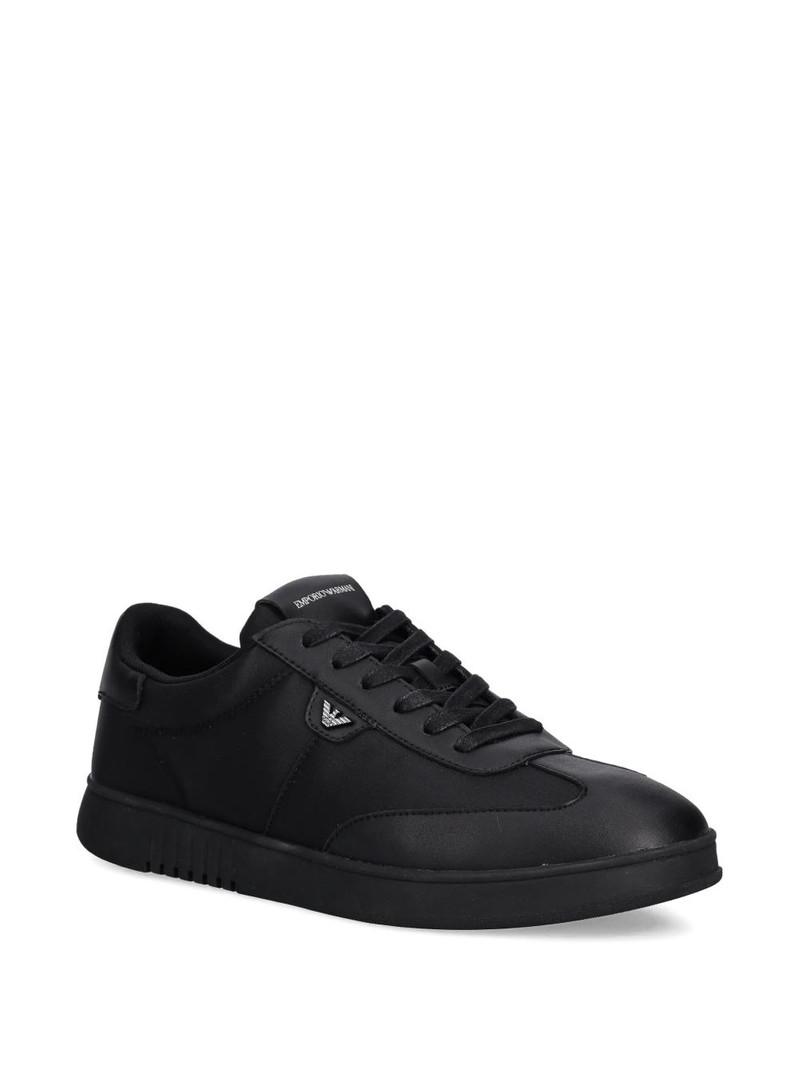 EMPORIO ARMANI logo-plaque panelled sneakers outlook