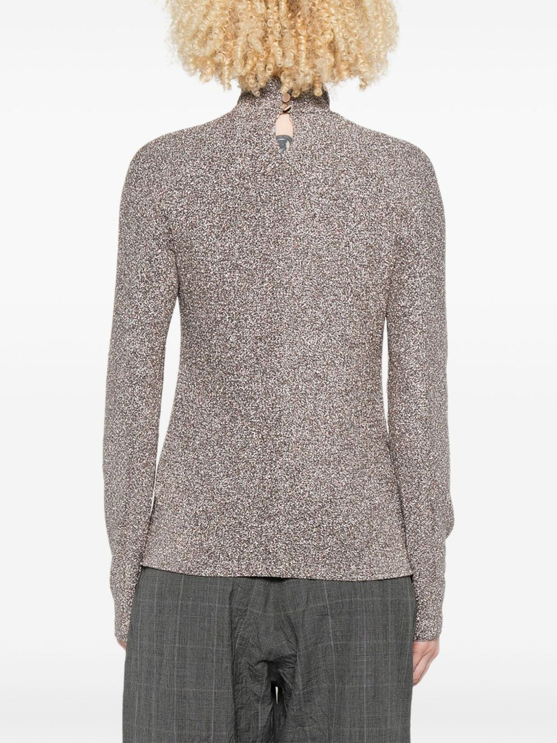 lurex-detail high-neck blouse 4