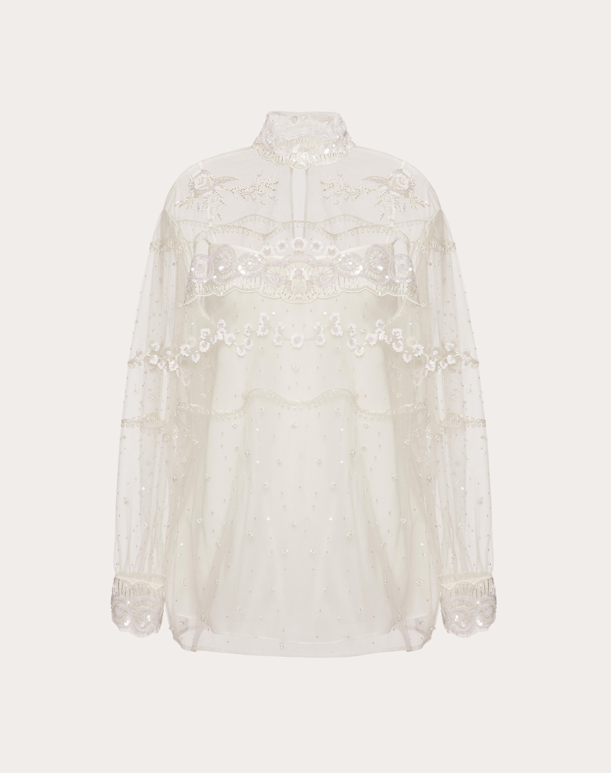 TULLE ILLUSIONE EMBROIDERED TOP - 2