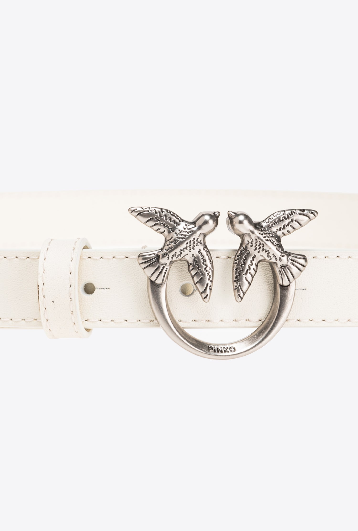 LOVE BIRDS THIN LEATHER BELT 2CM - 2