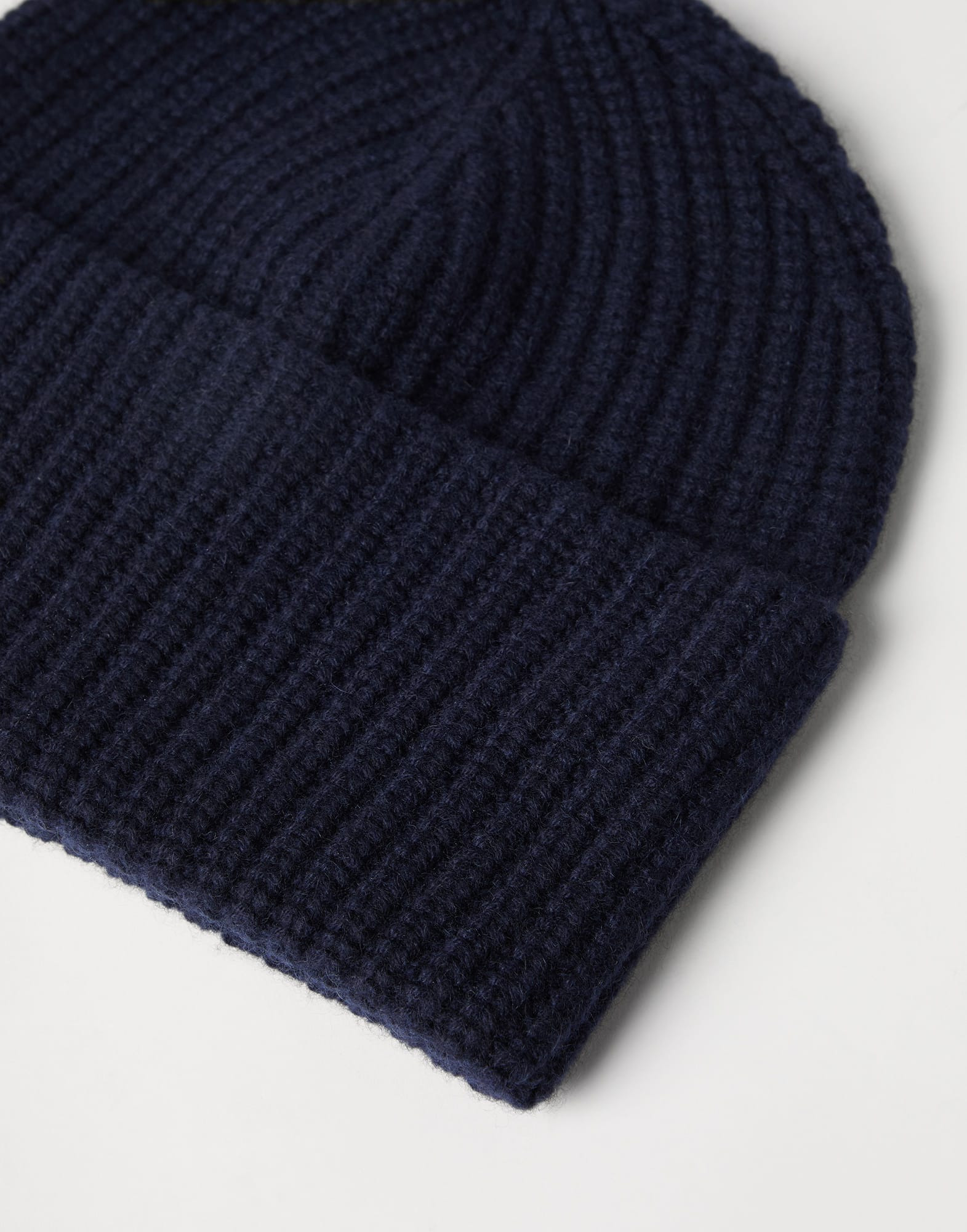 Cashmere English rib knit beanie - 2