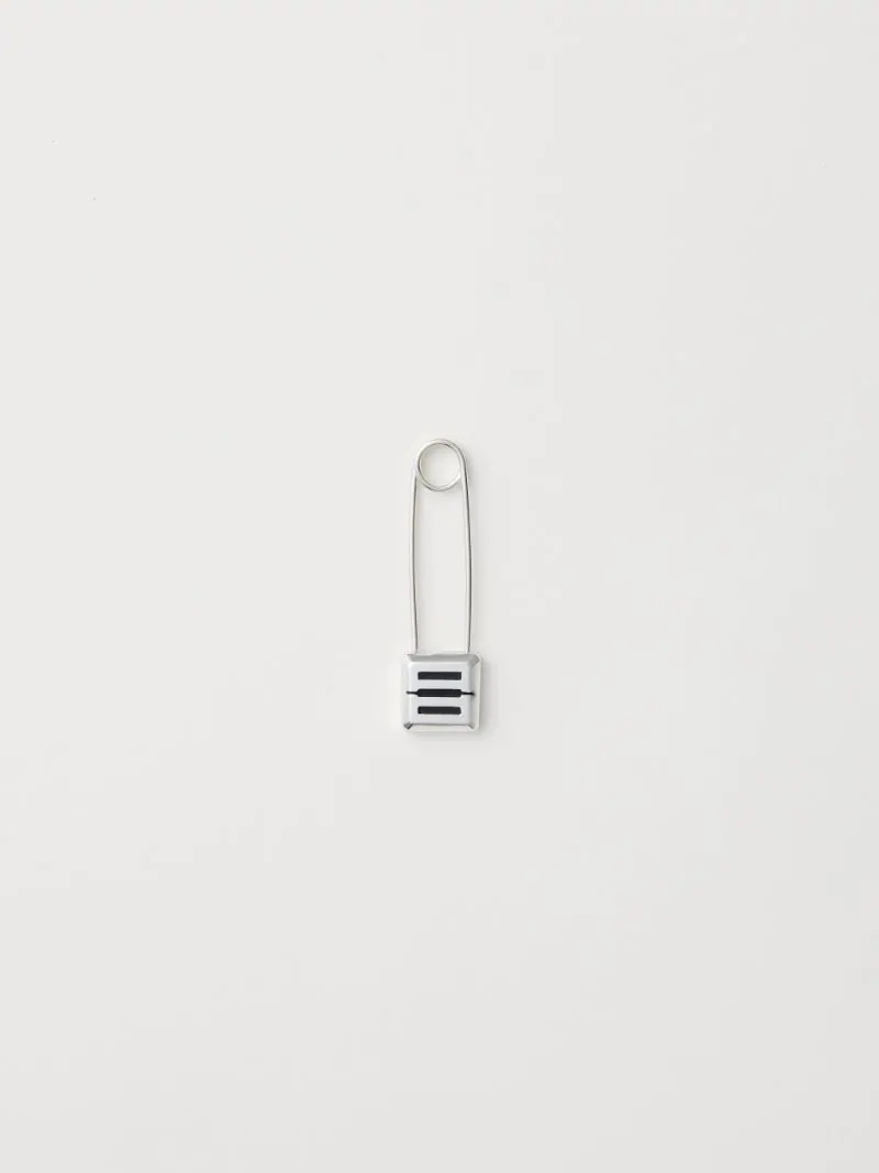MONOGRAM SAFETY PIN EARRING - 1