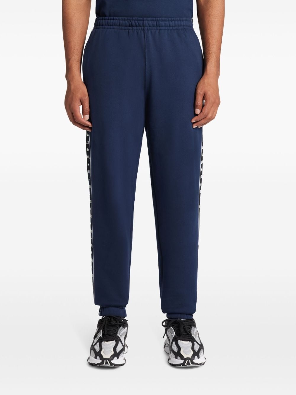 logo-tape cotton-blend track pants - 3