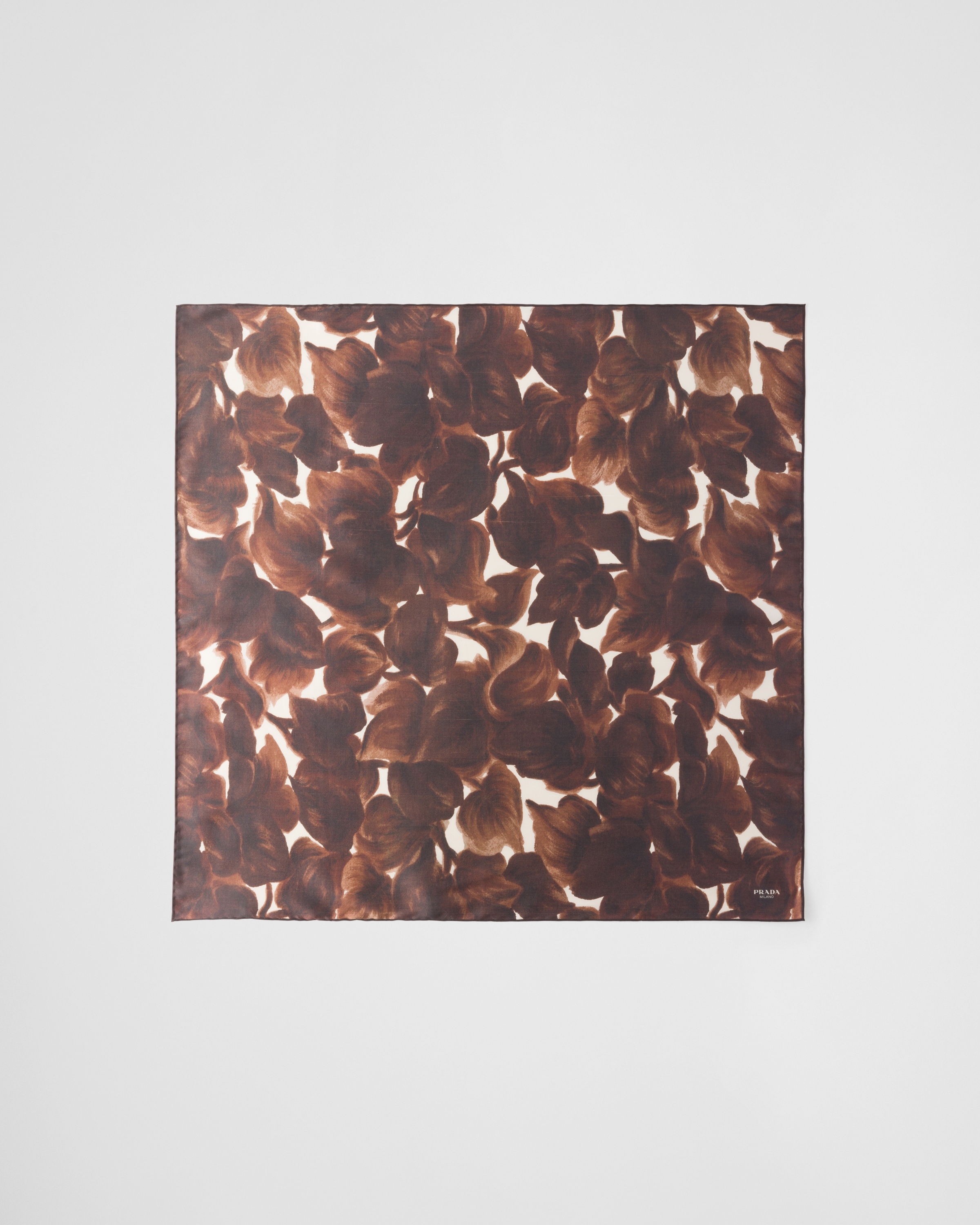 Printed silk shantung scarf - 3