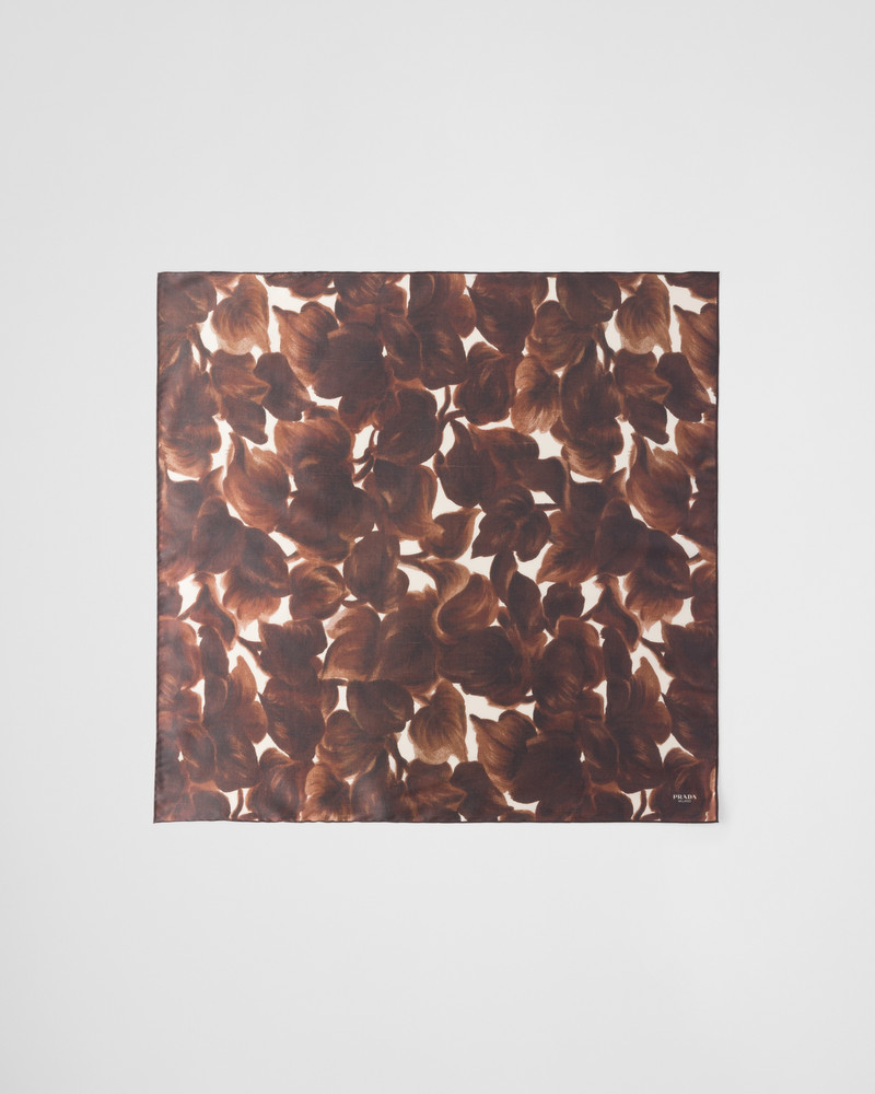 Printed silk shantung scarf 3