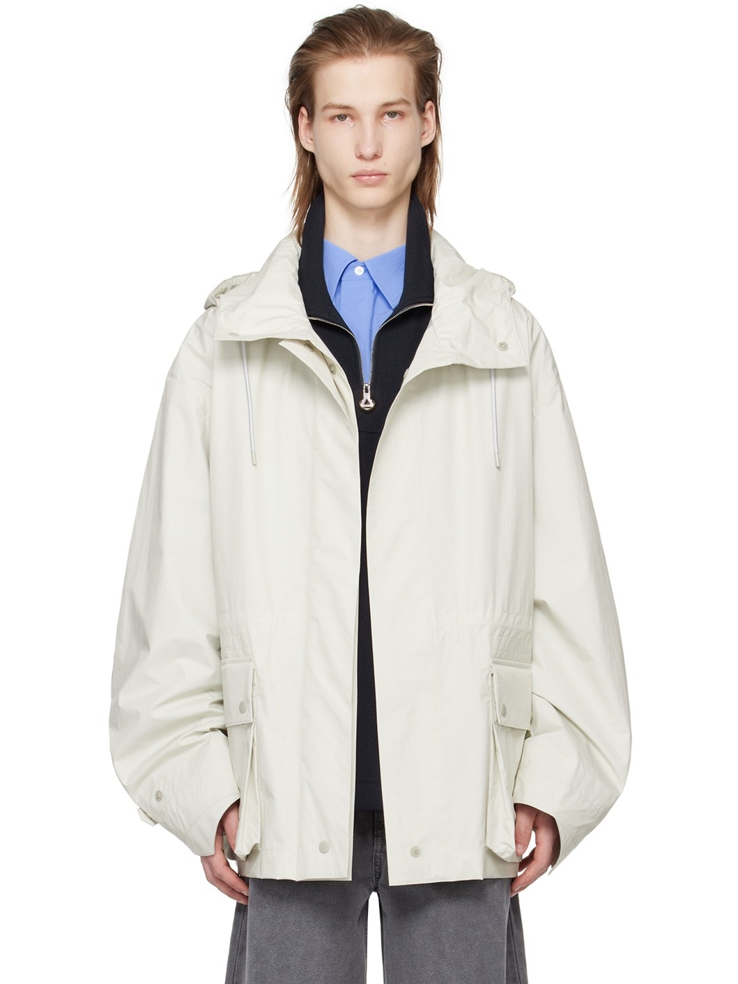 Gray Bellows Pocket Jacket - 1