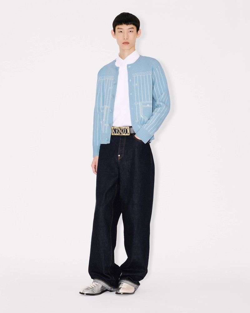 'KENZO Trompe L'oeil' cardigan in cotton wool 5