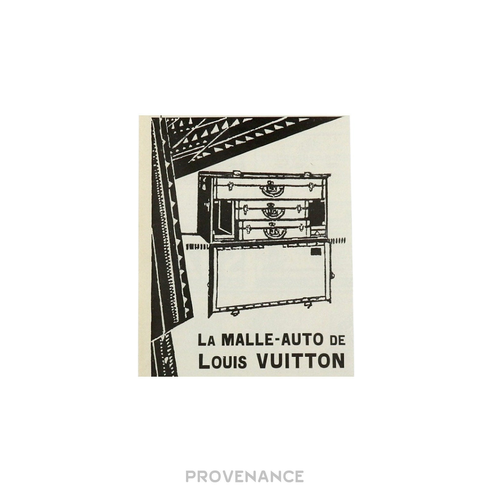 Louis Vuitton Antique Vintage Newsprint Ad - MALLE-AUTO - 6