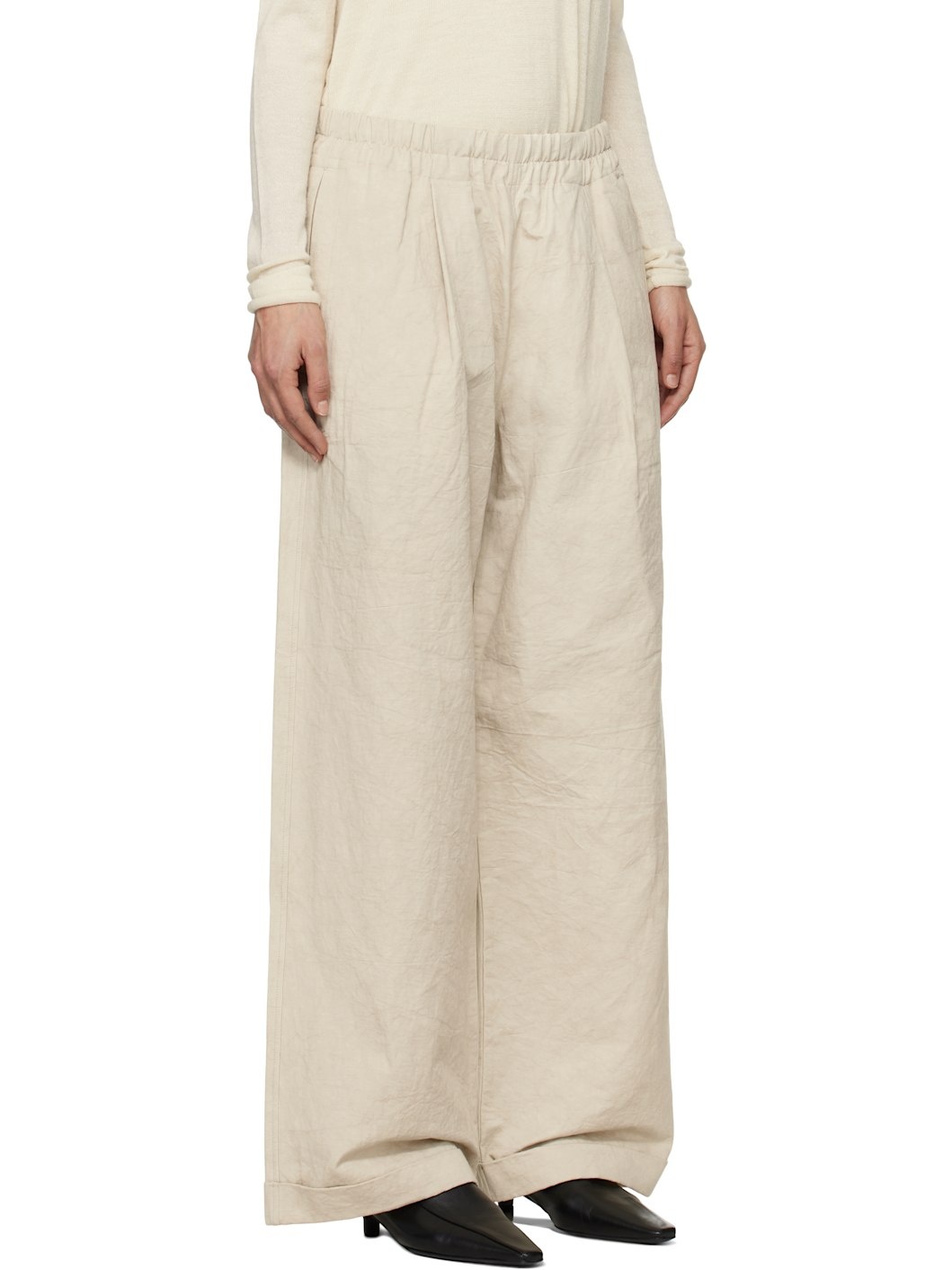 Beige Tall Trousers - 2