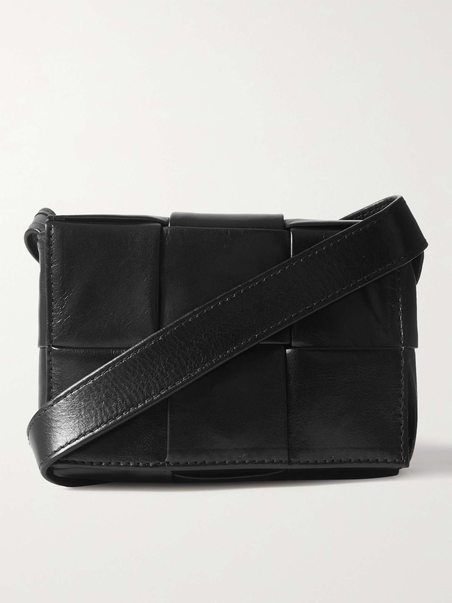 Intrecciato Leather Messenger Bag - 1