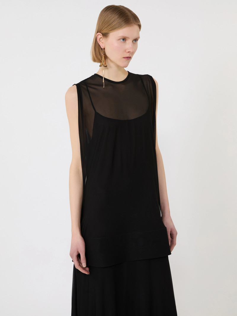 COLLE Long, viscose jersey dress - BLACK 5