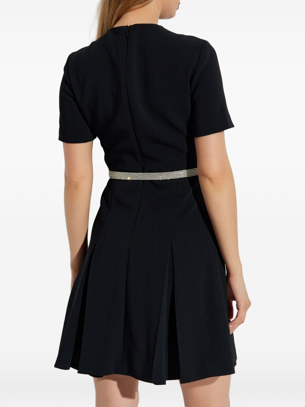 crystal-embellished belt dress - 4