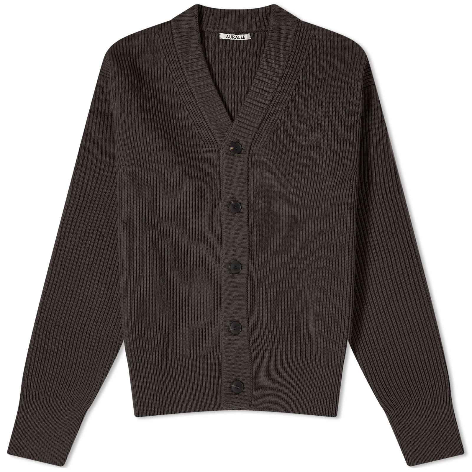 Auralee French Merino Rib Cardigan - 1