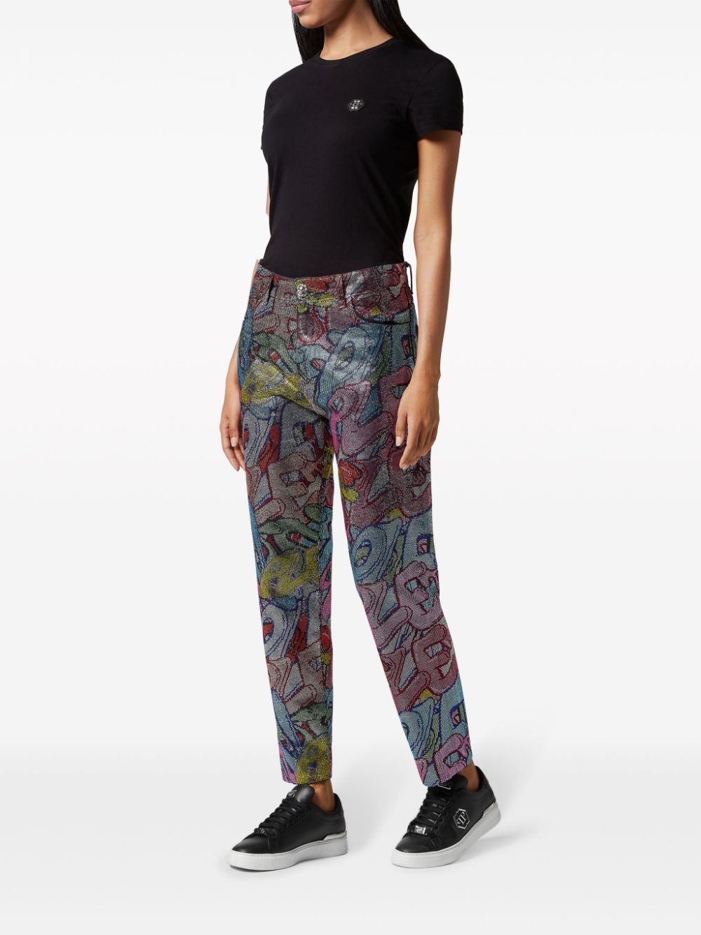 Brooches high-rise tapered jeans - 2