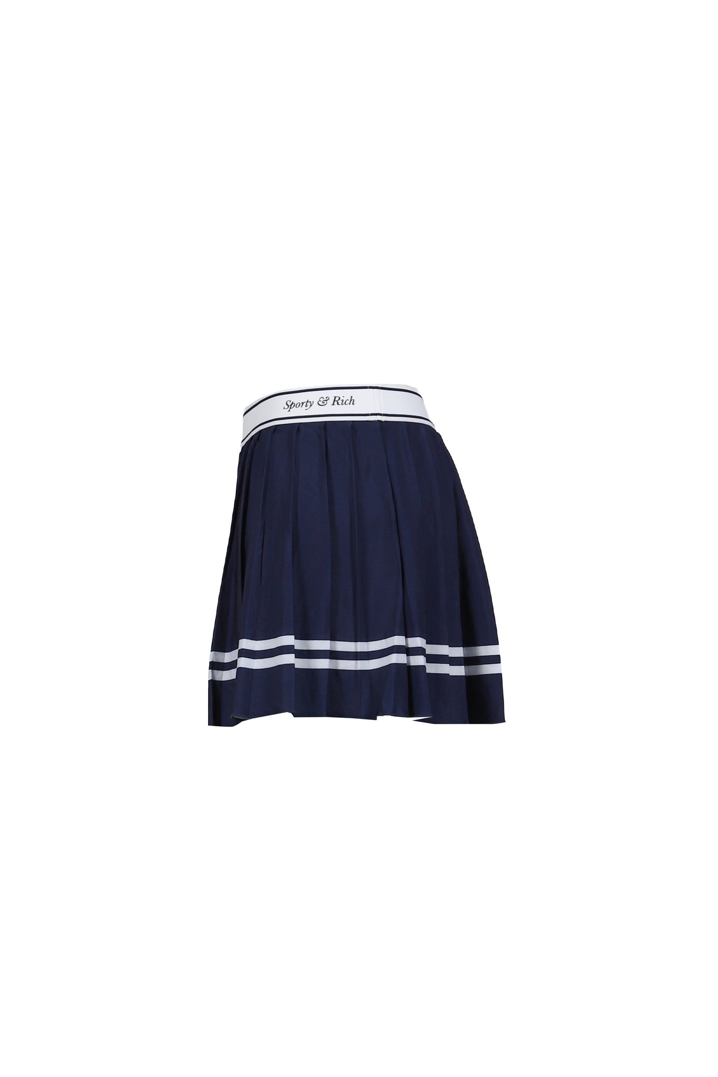 ITALIC LOGO PLEATED SKIRT / DARK NVY - 3