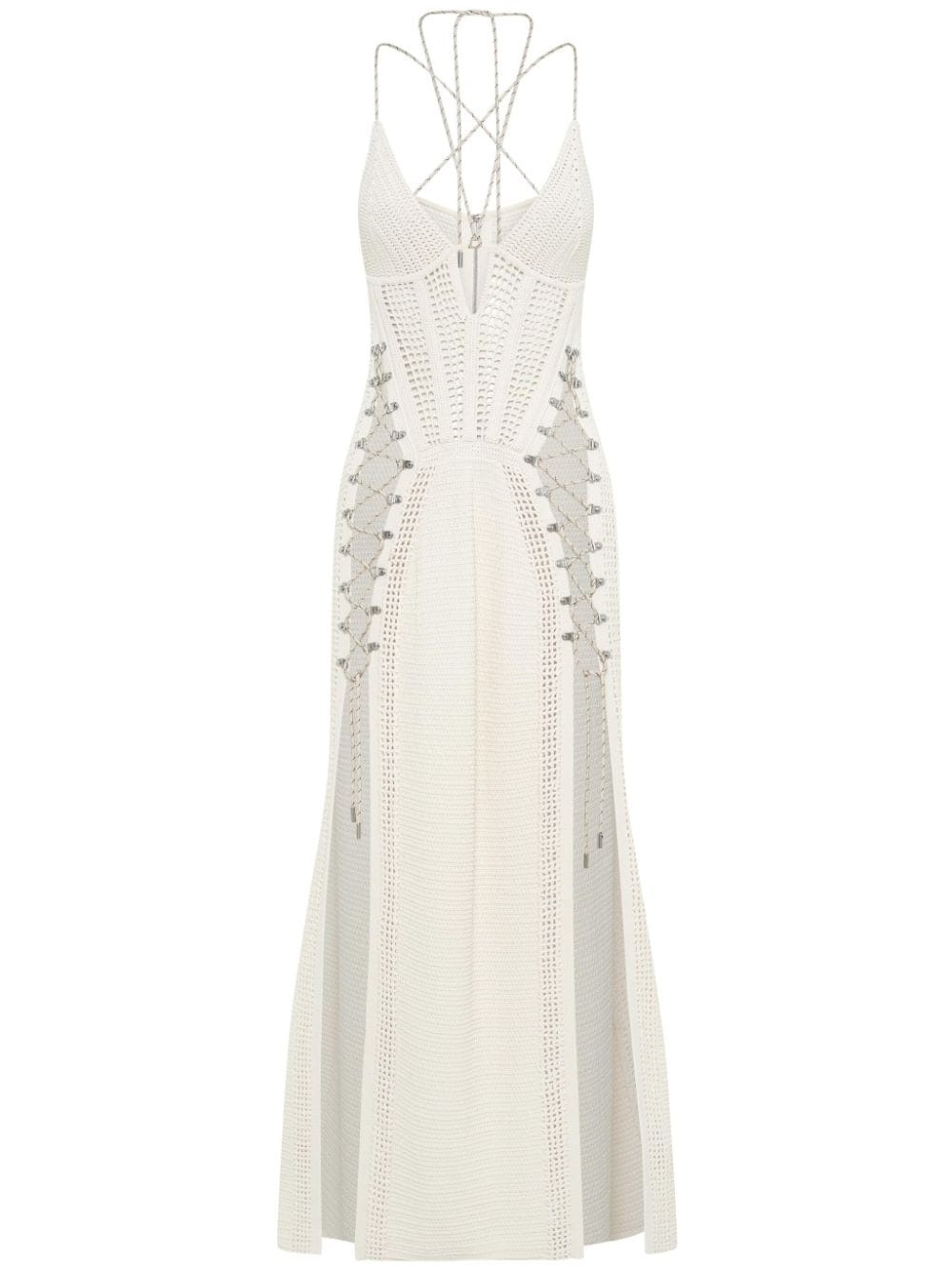 cut-out crochet maxi dress - 1