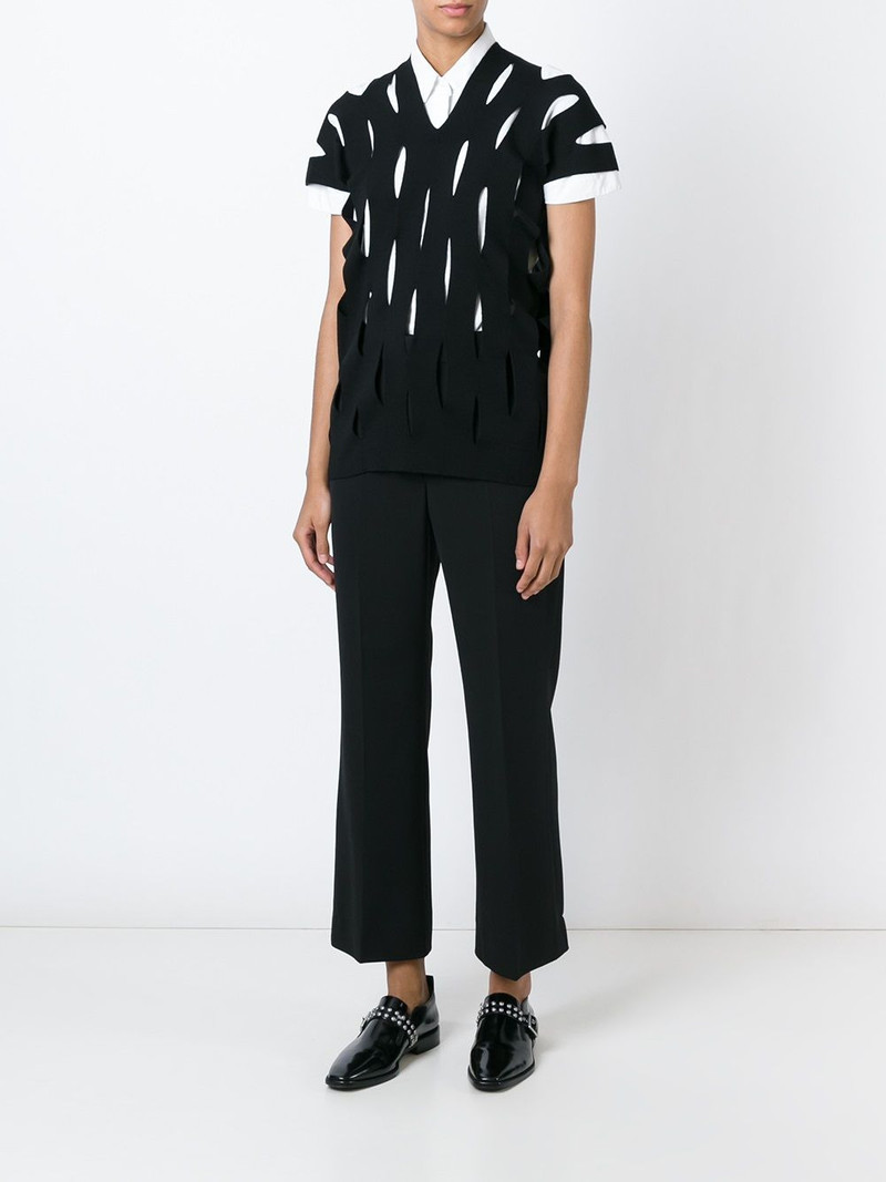 Junya Watanabe cut-out knitted top outlook