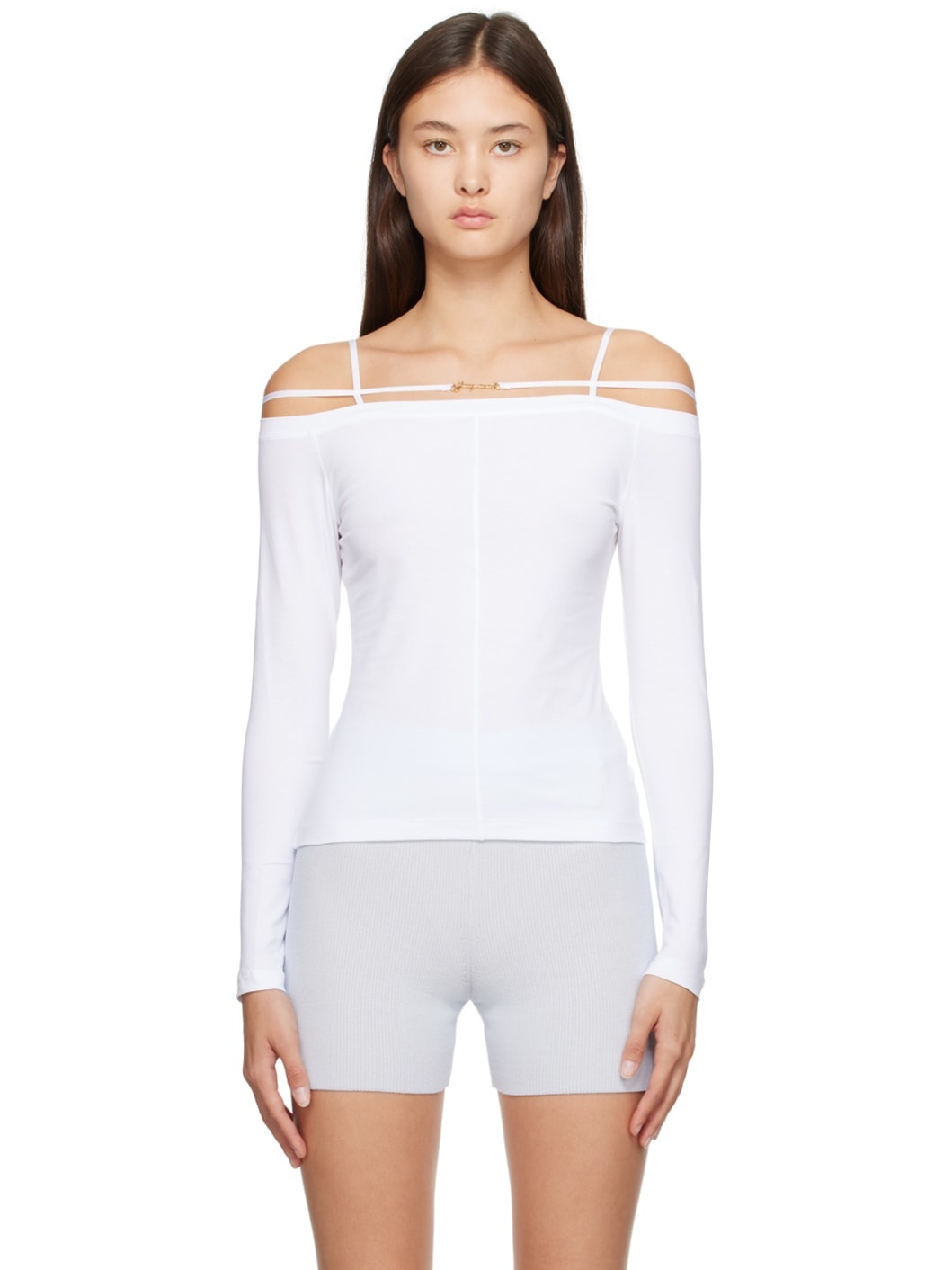 White Le Papier 'Le T-Shirt Sierra' Long Sleeve T-Shirt - 1