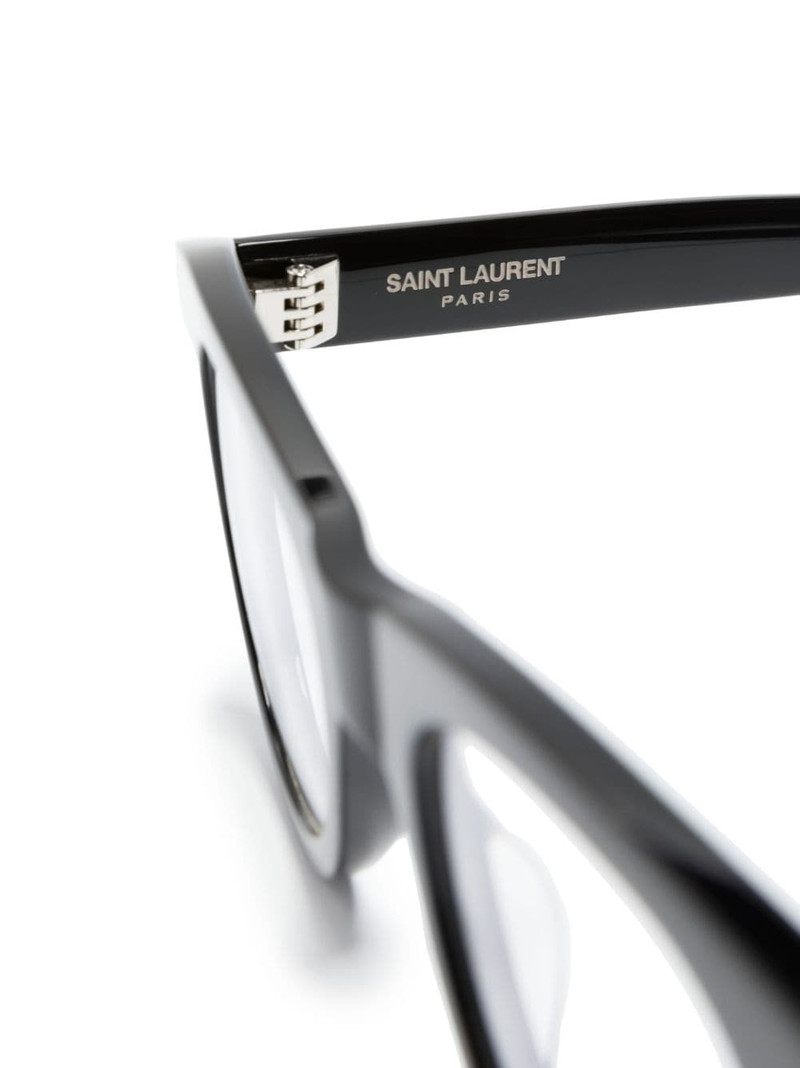 logo-engraved round-frame glasses 3