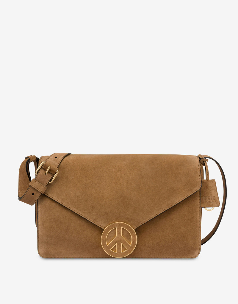 SHOULDER BAG IN SPLIT LEATHER PEACE & SOFT 1