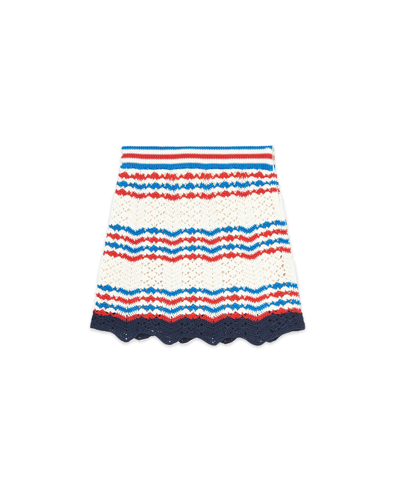 Crochet Chevron A-Line Skirt - 4