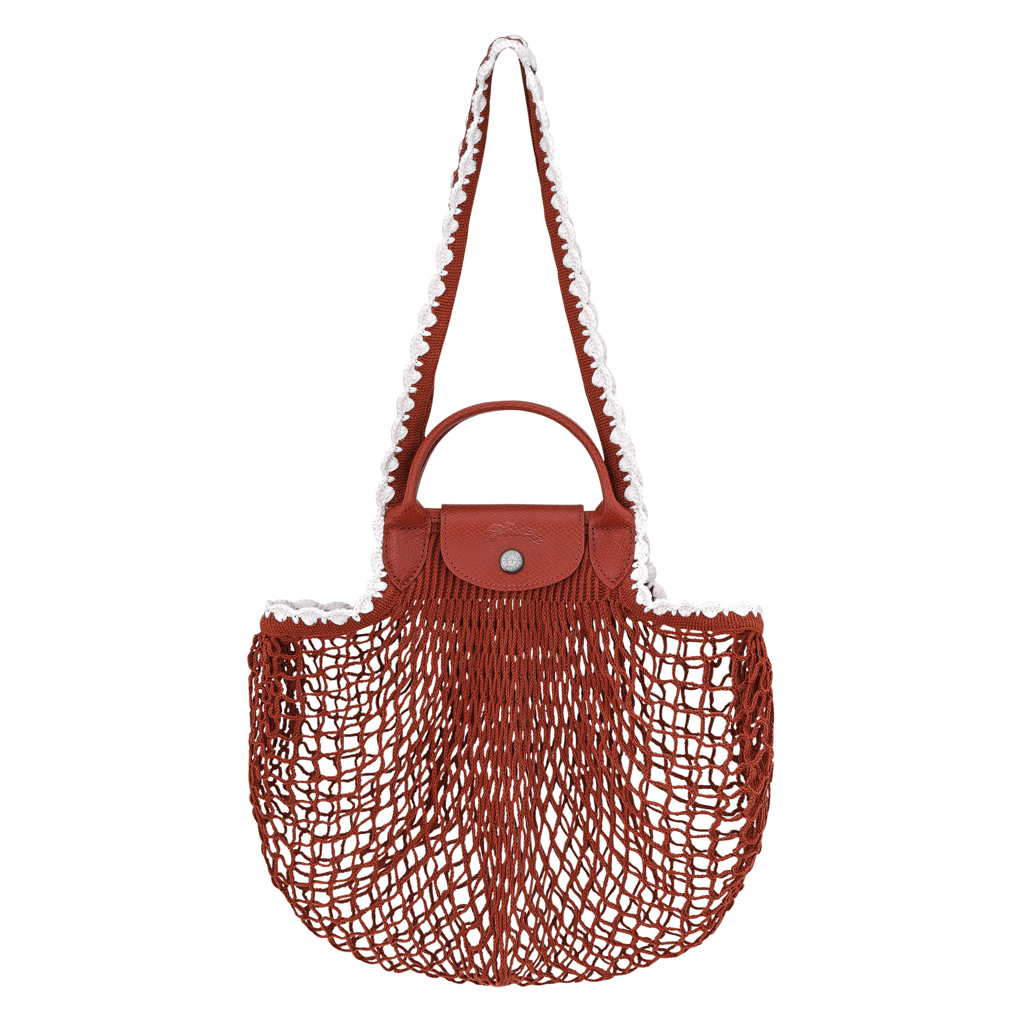 Le Pliage Collection L Mesh bag Terracotta - Canvas - 1
