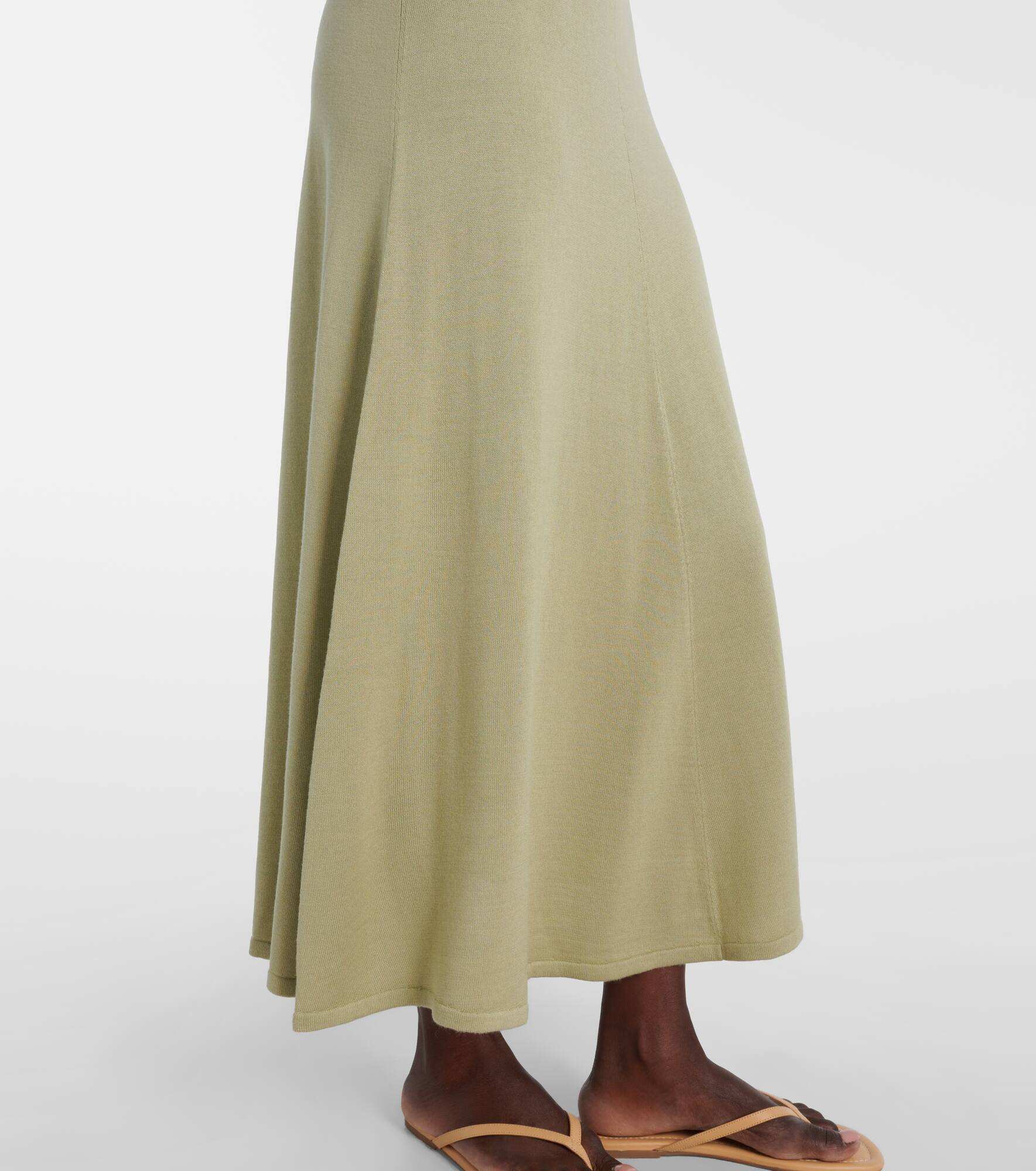 Lenore knitted wool and silk midi dress - 5