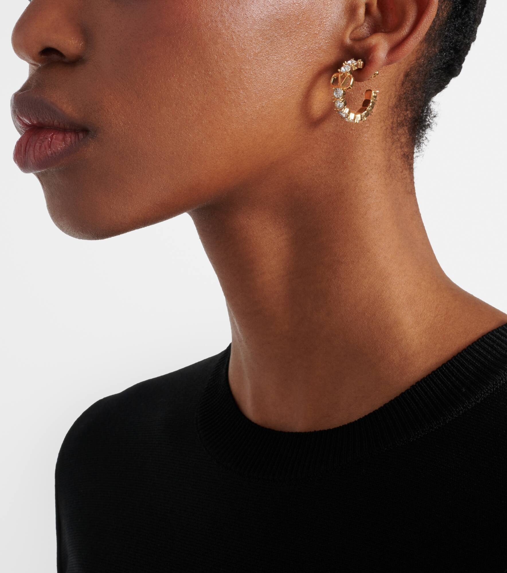 VLogo Signature Swarovski®-embellished earrings - 6