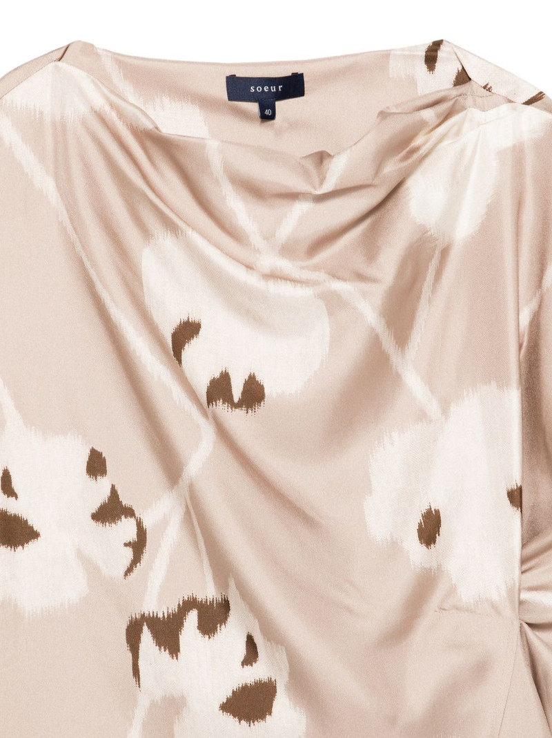 Fedora floral draped blouse 3